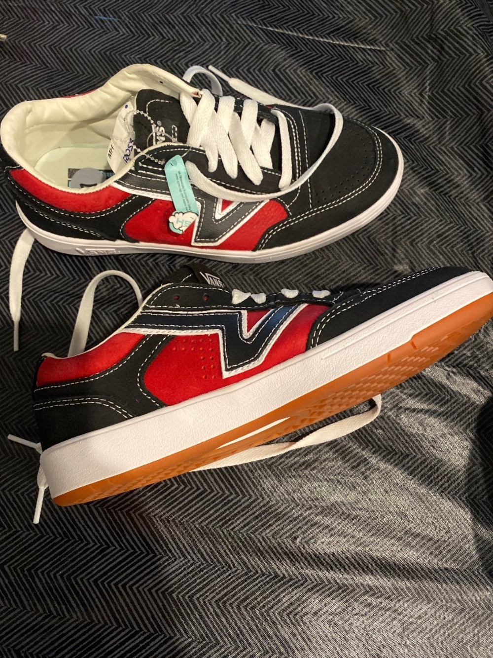 Brand New Red and Black Vans Youth size 7